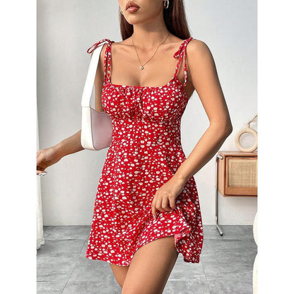 SVCM000096  Sweet mini halter dress for women