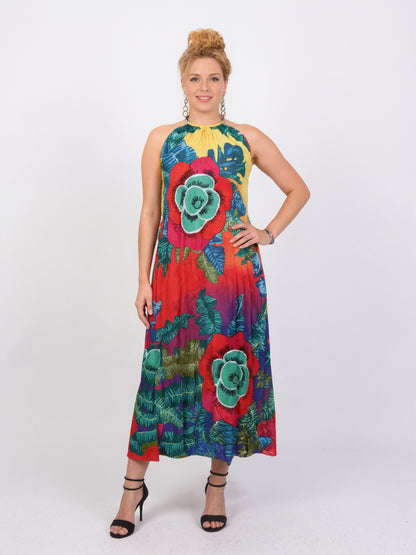 SVCD000067 Digital print fashion style large skirt dress, plus-size women's clothing