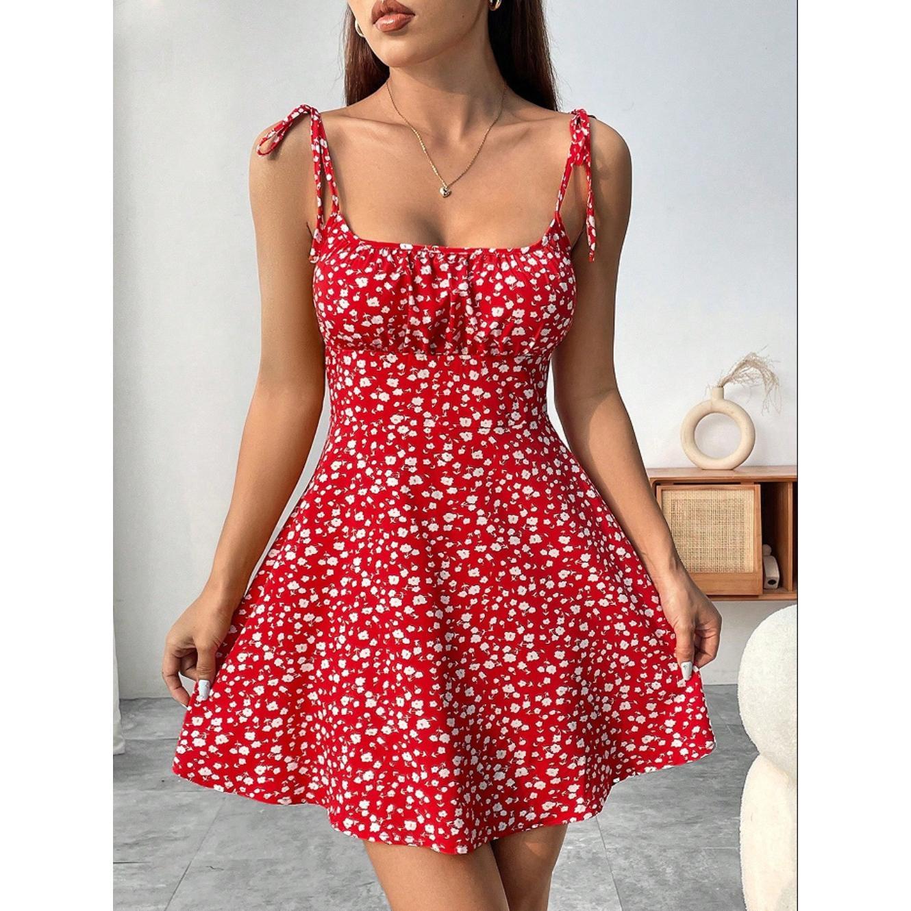 SVCM000096  Sweet mini halter dress for women