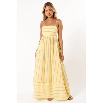 SVCD000122 Summer fashion striped halter top backless dress with a fresh style