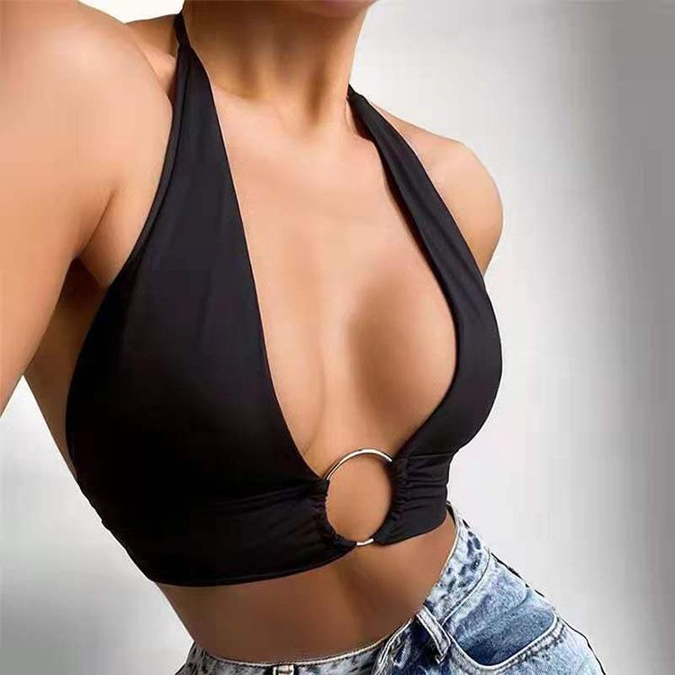 SVCT000104 Summer fashion women's wear: A sexy little vest for women, paired with a sweet and cool solid-colored tight-fitting top