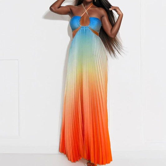 SVCD000084 Sexy and elegant long dress with a hollowed-out neckline