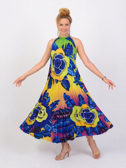 SVCD000067 Digital print fashion style large skirt dress, plus-size women's clothing