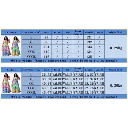 SVCD000067 Digital print fashion style large skirt dress, plus-size women's clothing