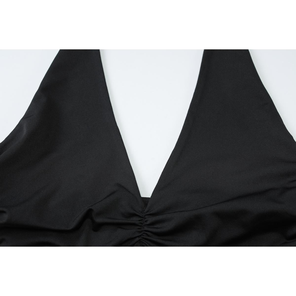 SVCD000073 Two-piece set of a halter vest with pleated skirts