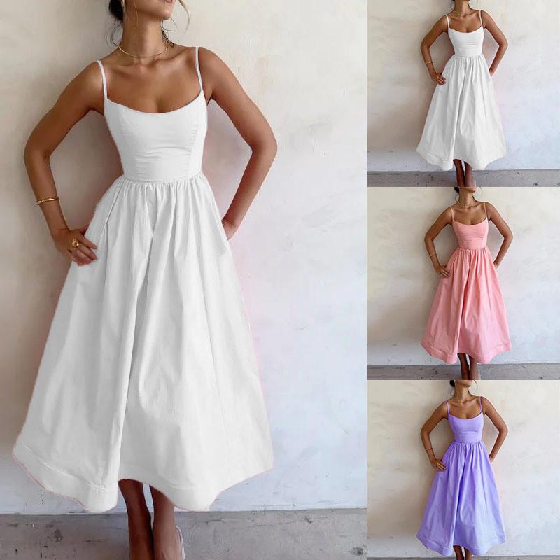 SVCD000100 Women Strapless Ruched High Waist Wrap Split Asymmetrical Beach Maxi Long Dress