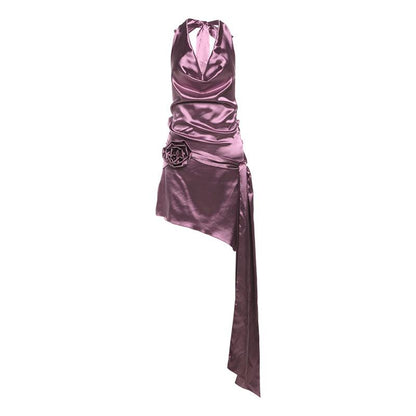 SVCD000039 French high-end and fashionable women's dress with a "Dui Dui" collar and a halter neck